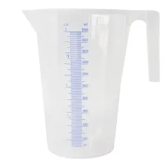 Jarra para Calibração Graduada em Polietileno Branca 2 Litros - Bremen 2164