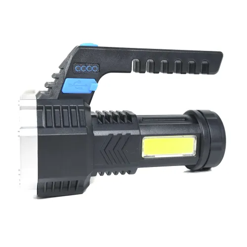 Lanterna de Led Recarregável com Alça 800mAh 250m Alcance - Made Basics EX-1012