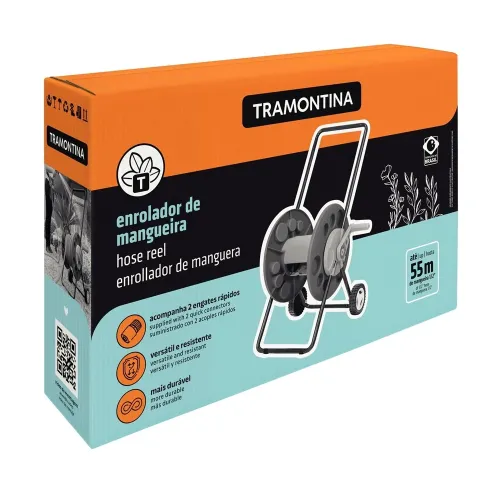Enrolador Giratório de Mangueira com Rodinhas - Tramontina 78595000