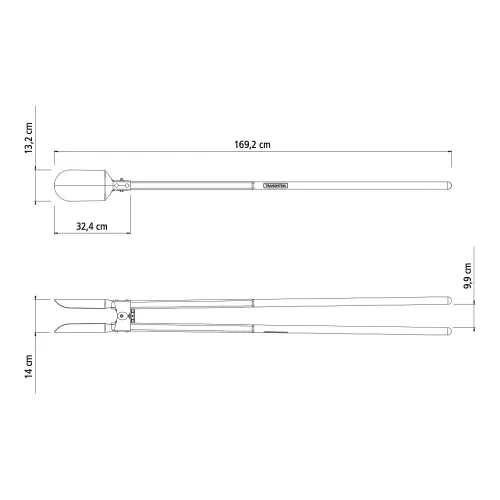 Cavadeira Articulada Metálica com Cabos de Madeira 145cm e Batente Plástico - Tramontina 77568813