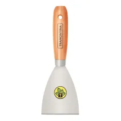 Espátula Metálica Rígida 8 cm com Cabo de Madeira - Tramontina 77394085 Espátula Metálica Rígida 8 cm com Cabo de Madeira - Tramontina 77394085
