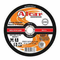 Disco de Corte Fino Deep Cut 178,0 x 1,6 x 22,2mm - Alcar ABF-7 Disco de Corte Fino Deep Cut 178,0 x 1,6 x 22,2mm - Alcar ABF-7