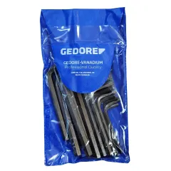 Jogo de Chaves L Allen Hexagonais Curta 0,7 à 10mm e 1/16 à 3/8