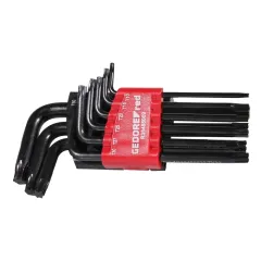 Jogo de Chaves Allen Tipo L Perfil Tork com 9 Peças T10 a T50 - Gedore Red 3369856