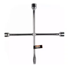 Chave de Roda Tipo Cruz 3 Bocas 17 x 19 x 21 mm e 1 Espátula - Starfer 03201813 Chave de Roda Tipo Cruz 3 Bocas 17 x 19 x 21 mm e 1 Espátula - Starfer 03201813