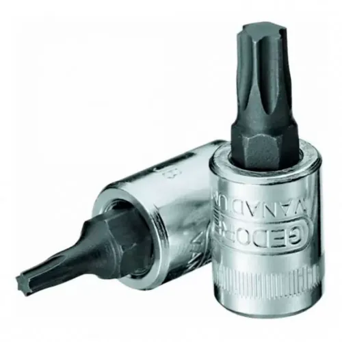 Chave Soquete Hexalobular Curta Tipo Tork T40 Encaixe de 1/2
