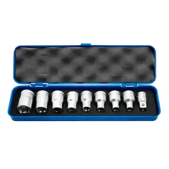 Jogo de Soquetes Hexalobular Perfil Tork GTX com 9 Peças E10 à E24 Encaixe de 1/2'' - Gedore 015644 Jogo de Soquetes Hexalobular Perfil Tork GTX com 9 Peças E10 à E24 Encaixe de 1/2'' - Gedore 015644