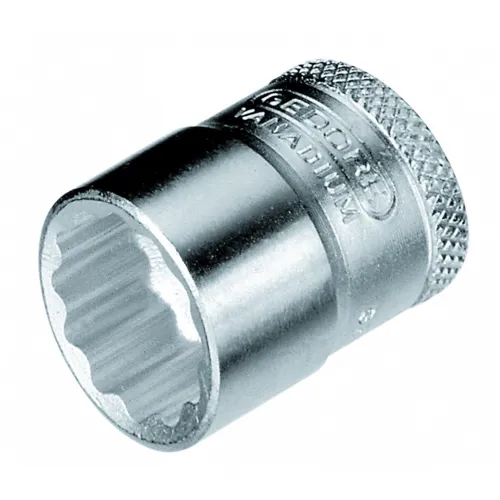Soquete Estriado Curto 15 mm Encaixe de 3/8 Soquete Estriado Curto 15 mm Encaixe de 3/8