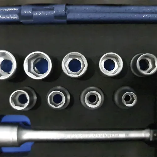 Jogo de Soquetes Sextavados e Estriados, e Acessórios de 6 à 22mm Encaixe de 3/8