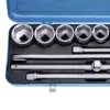 Jogo de Soquetes Sextavados e Acessórios de 22 à 50mm Encaixe de 3/4'' com 14 Peças - Gedore 017501