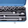 Jogo de Soquetes Sextavados e Acessórios de 22 à 50mm Encaixe de 3/4'' com 14 Peças - Gedore 017501
