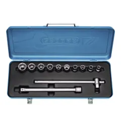 Jogo de Soquetes Sextavados e Acessórios de 10 à 22mm Encaixe 1/2'' 12 peças - Gedore 015565