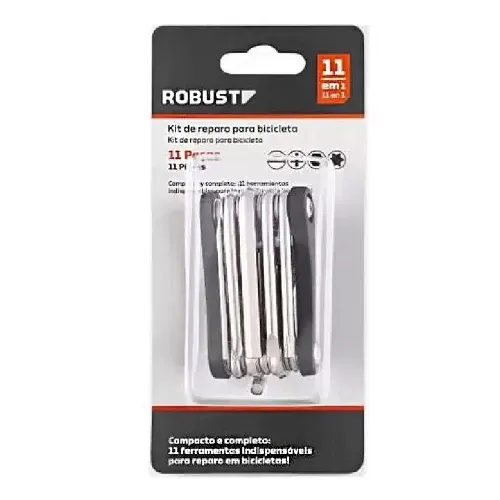 Jogo de Ferramentas para Reparo de Bicicleta com 11 Funções - Robust 3370152 Jogo de Ferramentas para Reparo de Bicicleta com 11 Funções - Robust 3370152
