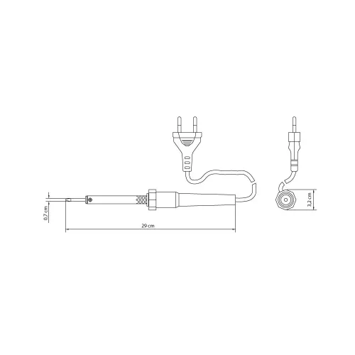 Ferro de Solda 70W 127V com Empunhadura Plástica - Tramontina 43752506 Ferro de Solda 70W 127V com Empunhadura Plástica - Tramontina 43752506