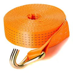 Cinta de Amarração com Gancho J 50 mm x 9 m de 5000 kg Laranja - Robustec RCAI-2008 Cinta de Amarração com Gancho J 50 mm x 9 m de 5000 kg Laranja - Robustec RCAI-2008