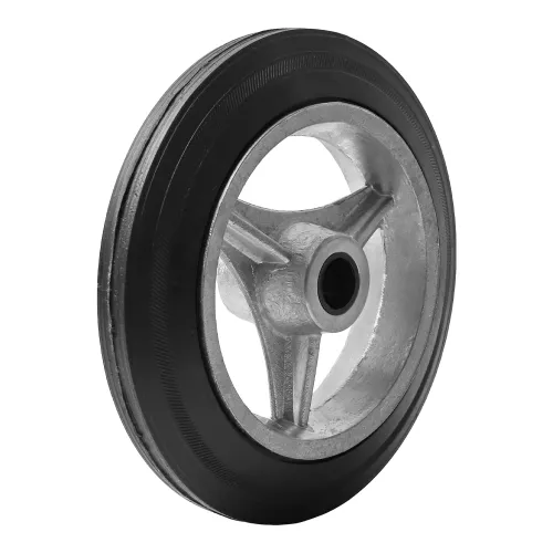 Roda Alumínio 6” Montada com Pneu Maciço 9” Eixo de 7/8