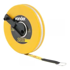Trena de Fibra Longa Caixa Fechada com 20 m - Vonder 38.69.200.620 Trena de Fibra Longa Caixa Fechada com 20 m - Vonder 38.69.200.620